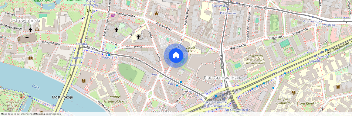 ul. Mikołaja Reja, Plac Grunwaldzki, Śródmieście, Wrocław, dolnośląskie