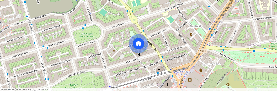 Barony Street Main Door, New Town, Edinburgh