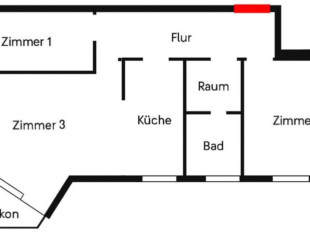 72m² ruhige Lage 3 Zimmer, Südwestbalkon Wohnzimmer (umfassend saniert) - Photo 1