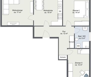 Behagliche Modernität und Retro-Charme: 3½-Zimmer-Wohnung in Itzling - Photo 2