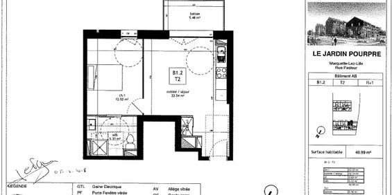 Location Appartement 2 pièces 41m² MARQUETTE LEZ LILLE 59520 - Photo 3