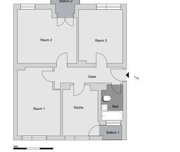 3,0-Zimmer-Wohnung mit Balkon in Bonn Castell - Photo 1