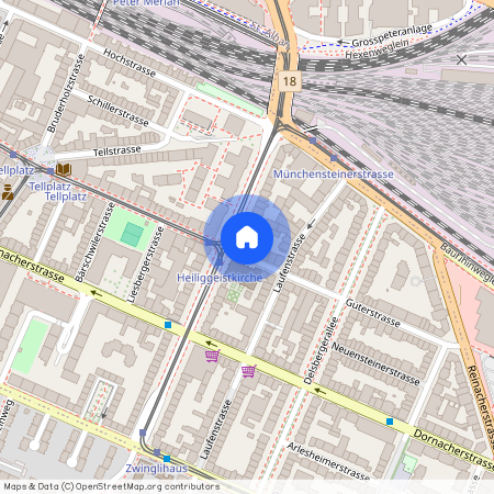 Güterstrasse 265, 4053 Basel, Lageplan