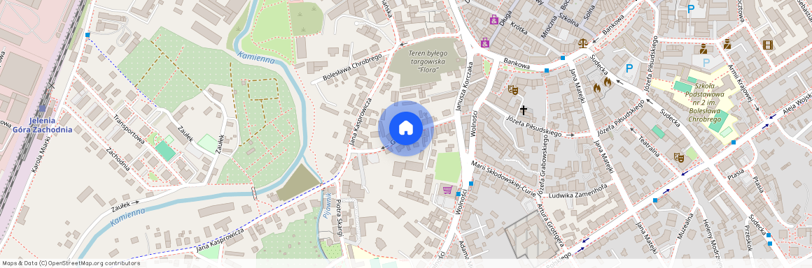 ul. Groszowa, Śródmieście, Jelenia Góra, dolnośląskie