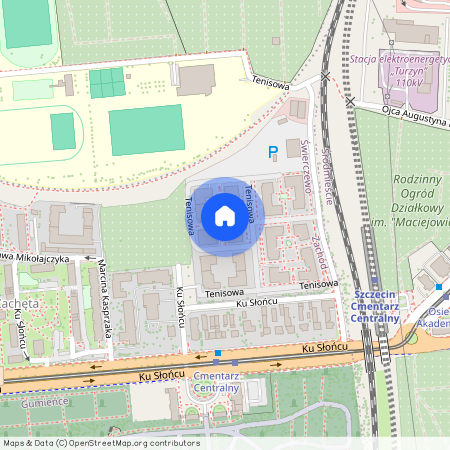 ul. Tenisowa, Świerczewo, Zachód, Szczecin, zachodniopomorskie