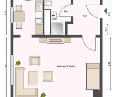 Ideale Singlewohnung für Azubis und Pendler - Foto 2