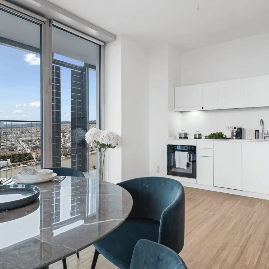 Skyline & Wasser – Exklusive 2-Zimmer mit Freifläche -Residenz im DC2 - Photo 1