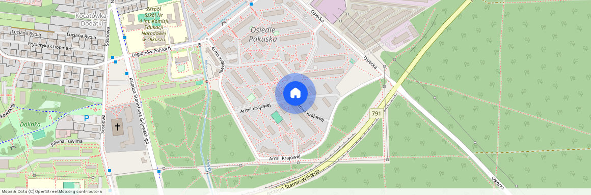 ul. Armii Krajowej, Olkusz, Olkusz, olkuski, małopolskie