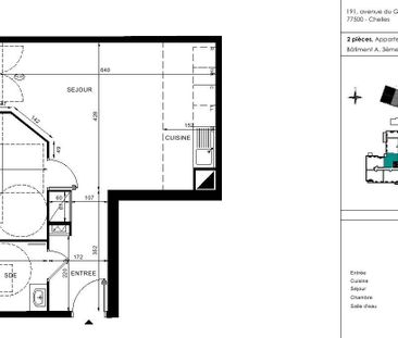 Location Appartement 2 pièces 46m² CHELLES 77500 - Photo 2