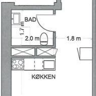 1-værelses studiebolig - Foto 1