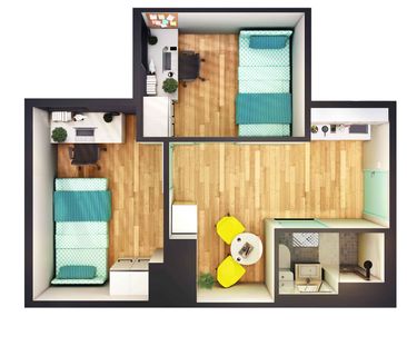 2 Bed Apartment Silver - Photo 3