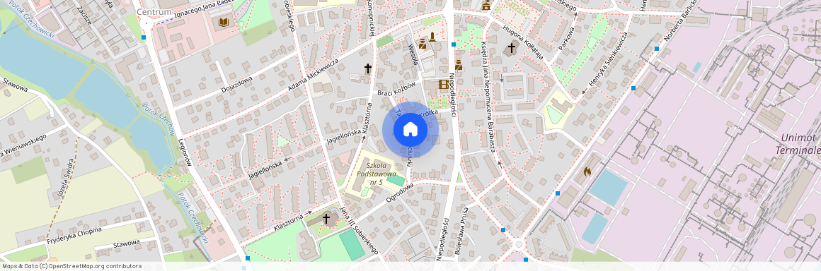 ul. Tadeusza Kościuszki, Czechowice-Dziedzice, Czechowice-Dziedzice, bielski, śląskie