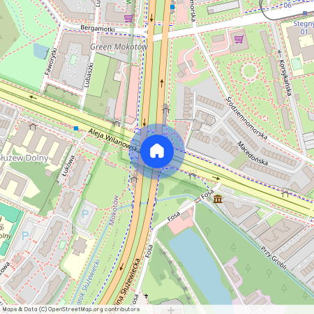 al. Aleja Wilanowska, Stegny, Mokotów, Warszawa, mazowieckie