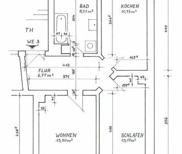 Einbauküche und Badewanne - 2-Zimmer - Photo 1