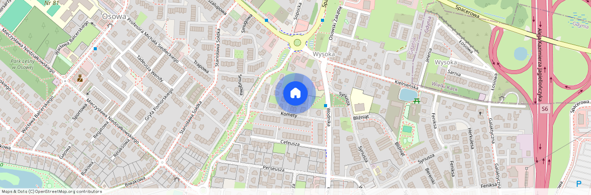 ul. Komety, Osowa, Gdańsk, pomorskie