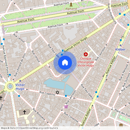 Avenue Foch entre Rue Paul Valéry et Rue de Presbourg 75116 Paris (16e arrondissement)