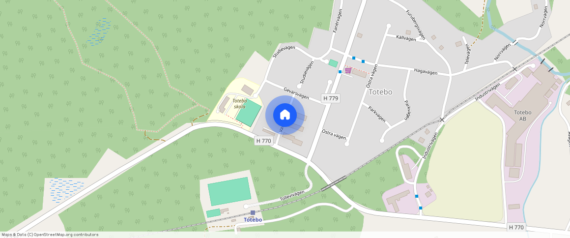 Västra vägen, Totebo