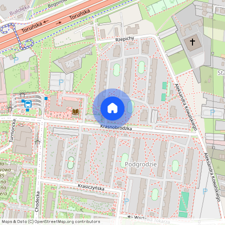 ul. Krasnobrodzka, Bródno-Podgrodzie, Targówek, Warszawa, mazowieckie