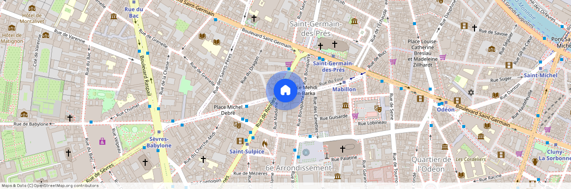 Rue Princesse, entre Rue du Four et Rue Guisarde 75006 Paris (6e arrondissement)