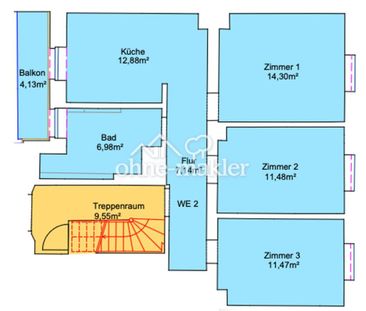 Wunderschöne 3-Zimmer-Wohnung mit Balkon und Küche - Foto 1