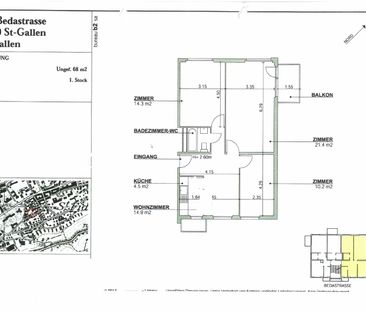 "moderne 3.5-Zimmer-Wohnung mit zwei Balkonen" - Foto 6