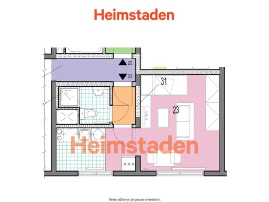 Pronájem bytu 1+kk 36 m - Photo 1