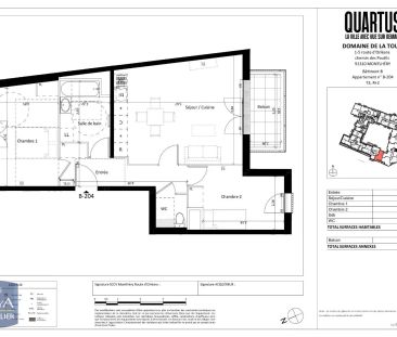 Appartement à louer 3 pièces 63.91m² - Photo 1
