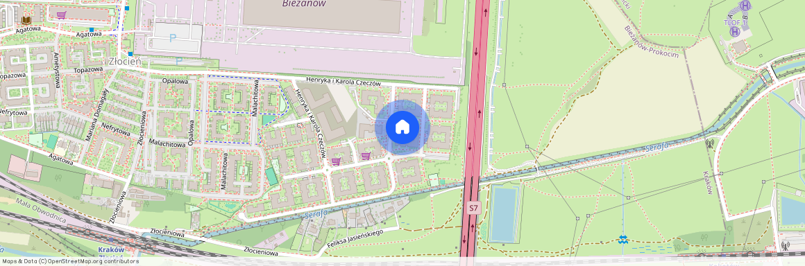 ul. Braci Czeczów, Złocień, Bieżanów-Prokocim, Kraków, małopolskie