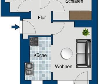 2,5 Zimmer+Balkon - ab sofort verfügbar - Photo 2