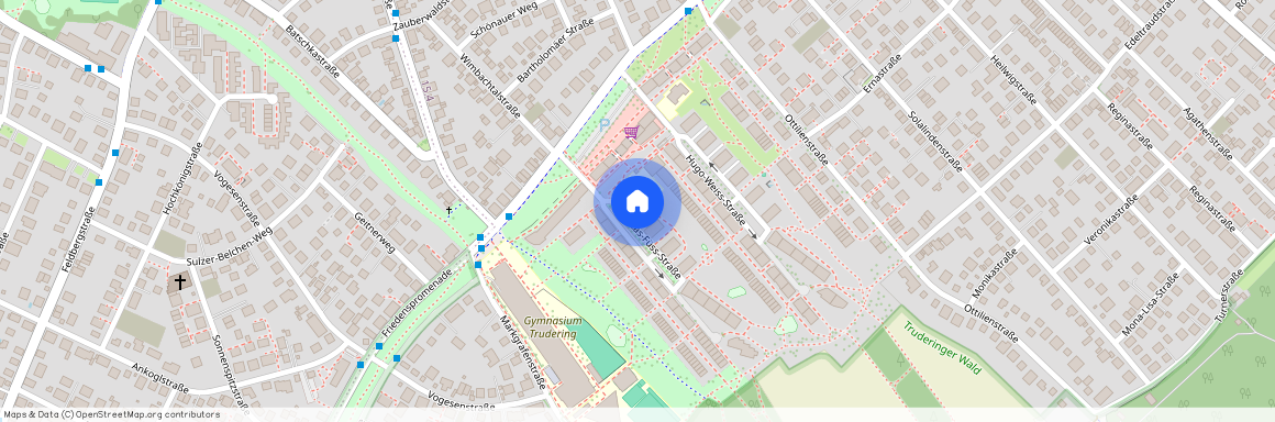 Felicitas-Füss-Straße, 81827 München Trudering ca. 7, 9 km south-east of Munich-center