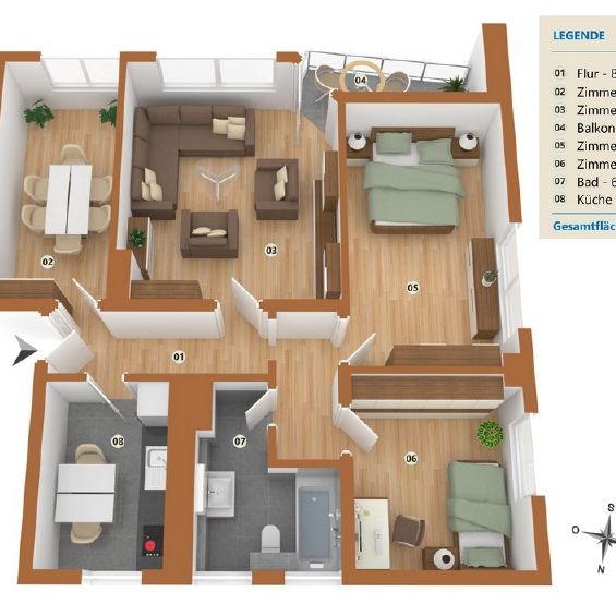 Geräumige Wohnung im freundlichen Umfeld - Photo 1