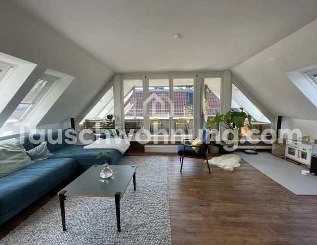TAUSCHWOHNUNG Lichtdurchflutete 2-Zi Dachgeschosswohnung mit 3 Balkonen - Foto 1