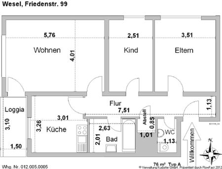 ** PROVISIONSFREI MIETEN ** Sonnige 3-Zimmerwohnung im EG mit Loggia - Foto 2