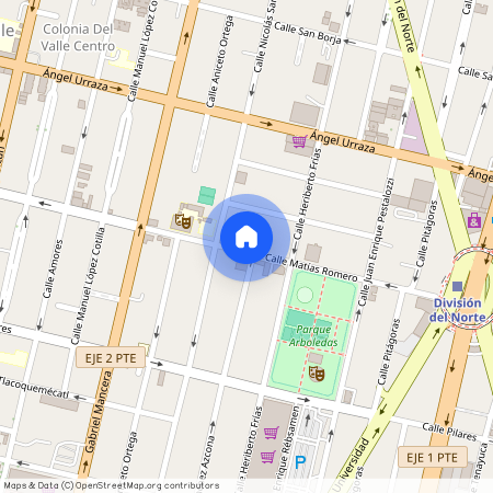 Renta de departamento Matías Romero #1014, Colonia Insurgentes San Borja, C.P. 03100, Df / Cdmx