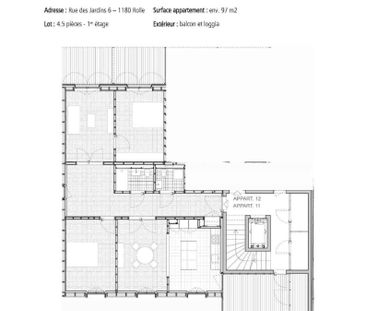 4.5 Zimmer, 97 m², 1. Stock - Foto 6