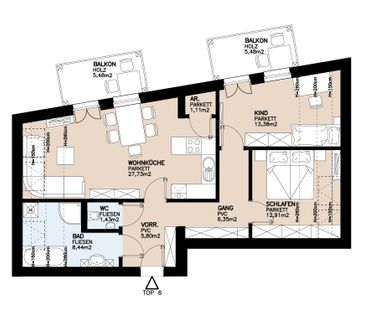 Geförderte Neubauwohnung mit Balkon - Photo 1