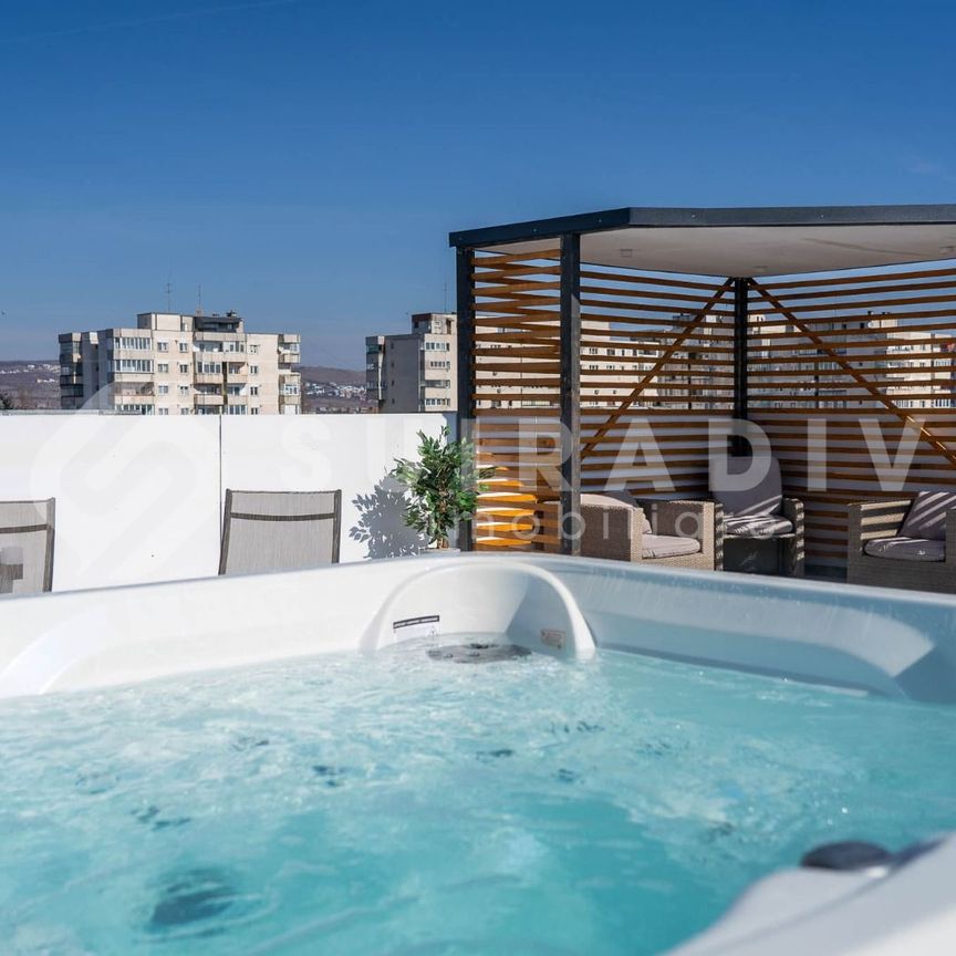 Penthouse de lux cu terasa de 150 mp, jacuzzi incalzit, bloc nou cu lift- Intre Lacuri - Fotografie 1