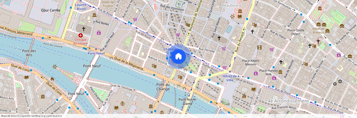 Rue des Lombards entre Boulevard de Sebastopol et Rue Saint Martin 75004 Paris (4e arrondissement)