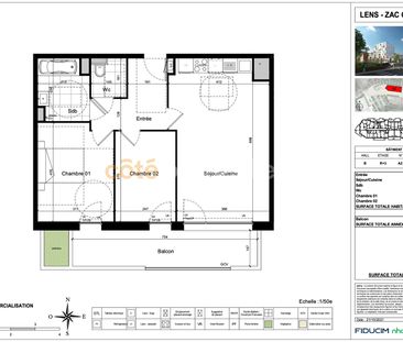 T3 neuf balcon et parking - Lens - 60.50m2 - Photo 3