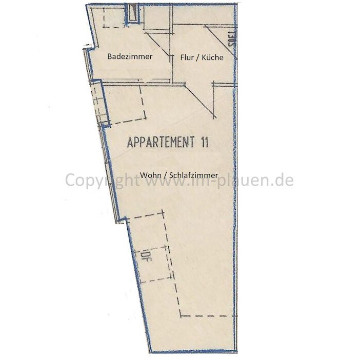 Singlewohnung in Auerbach zur Miete - Nicolaipassage - 1 Raumwohnung - EBK möglich - Foto 1