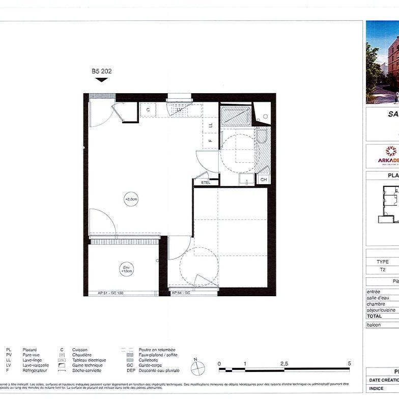 Location Appartement 2 pièces 41m² ST NAZAIRE 44600 - Photo 2
