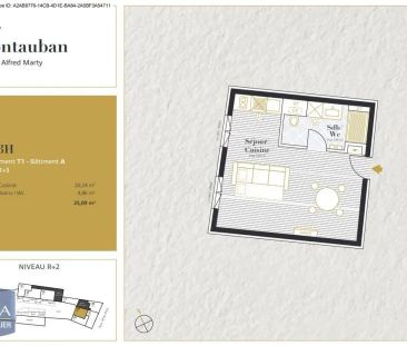 Appartement à louer 1 pièce 25.17m² - Photo 1