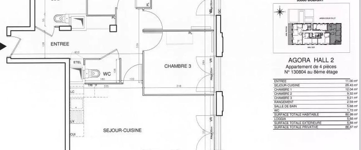 location Appartement T4 DE 80.3m² À BOBIGNY - Photo 1