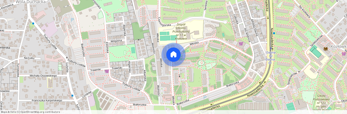 ul. Włoska, Wola Duchacka, Podgórze Duchackie, Kraków, małopolskie