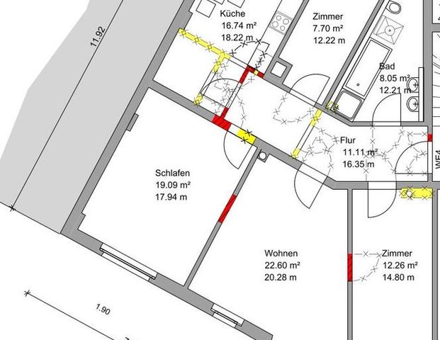 4-Zimmer-Wohnung in Radeberg mit Balkon ab Februar frei ( EBK zur Ablöse) - Foto 1