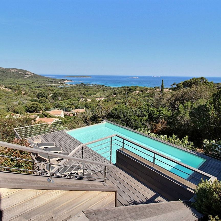 Villa à louer à Palombaggia, chambres climatisées, piscine chauffée. - Photo 1