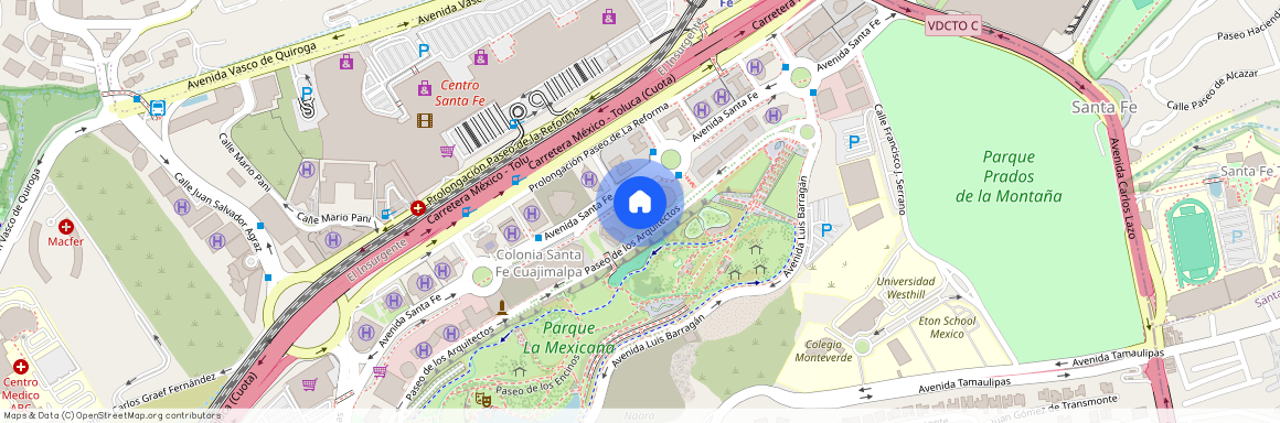Paseo de los Arquitectos, Santa Fe Cuajimalpa, Santa Fe, Ciudad de México, Cuajimalpa de Morelos, Ciudad de México, 05348, México