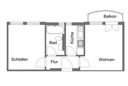 Zentrale 2-Zimmer-Wohnung mit Einbauküche und Balkon 1102-24.14 - Photo 4