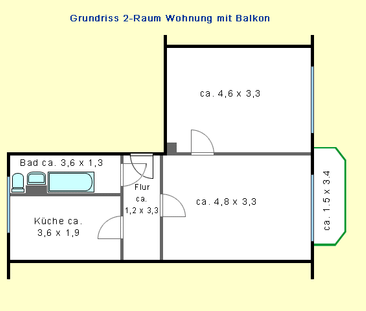 Einzug ab 01.12.2025 möglich. 2-Raumwohnung in Möckern - Foto 1