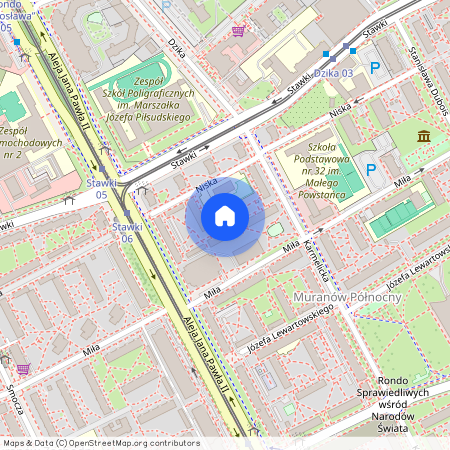 ul. Miła, Muranów, Śródmieście, Warszawa, mazowieckie